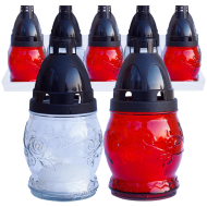 Candelă sticlă felinar CS1789, 20 buc/set, timp de ardere 6-8 ore